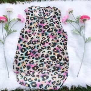 Forever 21 Sheer Pastel Cheetah High Low Size Sm